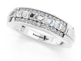 White gold Channel-Set Princess Cut Diamond Pavé Band_43