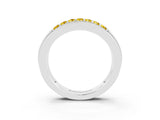 White gold Channel-Set Princess Cut Diamond Pavé Band_45