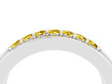 White gold Channel-Set Princess Cut Diamond Pavé Band_46