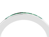 White gold Channel Set Princess Cut Emerald Eternity Band_10