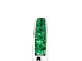 White gold Channel Set Princess Cut Emerald Eternity Band_11