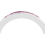 White gold Channel Set Princess Cut Garnet Eternity Band_10