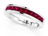White gold Channel Set Princess Cut Garnet Eternity Band_25