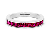 White gold Channel Set Princess Cut Garnet Eternity Band_6