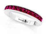 White gold Channel Set Princess Cut Garnet Eternity Band_7