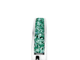 White gold Channel Set Princess Cut Green Sapphire Eternity Band_11