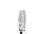 White gold Channel Set Princess Cut Moissanite Eternity Band_11