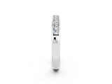 White gold Channel Set Princess Cut Moissanite Eternity Band_8