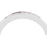 White gold Channel Set Princess Cut Morganite Eternity Band_10