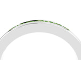 White gold Channel Set Princess Cut Peridot Eternity Band_10