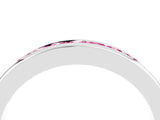 White gold Channel Set Princess Cut Pink Sapphire Eternity Band_22
