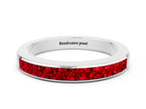 White gold Channel Set Princess Cut Ruby Eternity Band_6