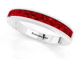 White gold Channel Set Princess Cut Ruby Eternity Band_7