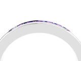 White gold Channel Set Princess Cut Tanzanite Eternity Band_10