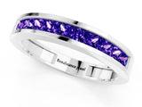 White gold Channel Set Princess Cut Tanzanite Eternity Band_25
