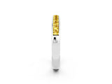 White gold Channel Set Princess Cut Yellow Sapphire Eternity Band_20