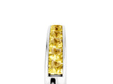White gold Channel Set Princess Cut Yellow Sapphire Eternity Band_23