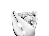 White gold Channel Set Radiant Diamond Crossover Band_11