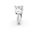 White gold Channel Set Radiant Diamond Crossover Band_8