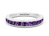 White gold Channel Set Round Amethyst Eternity Band_6