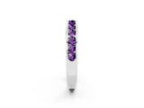 White gold Channel Set Round Amethyst Eternity Band_8