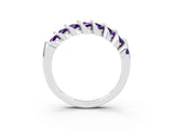 White gold Channel Set Round Amethyst Multi-Row Band_9