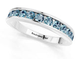 White gold Channel Set Round Aquamarine Eternity Band_7