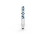 White gold Channel Set Round Aquamarine Eternity Band_8