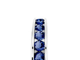 White gold Channel Set Round Blue Sapphire Eternity Band_11