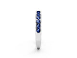 White gold Channel Set Round Blue Sapphire Eternity Band_8