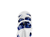 White gold Channel Set Round Blue Sapphire Multi-Row Band_11