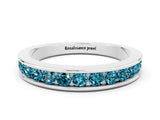 White gold Channel Set Round Blue Topaz Eternity Band_6