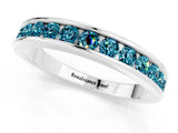 White gold Channel Set Round Blue Topaz Eternity Band_7