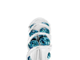 White gold Channel Set Round Blue Topaz Multi-Row Band_11