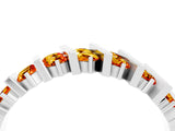 White gold Channel Set Round Citrine Anniversary Band with Vertical Prongs_10