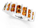 White gold Channel Set Round Citrine Anniversary Band with Vertical Prongs_7