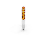 White gold Channel Set Round Citrine Eternity Band_8