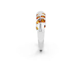 White gold Channel Set Round Citrine Multi-Row Band_8