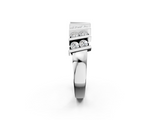 White gold Channel Set Round Diamond Anniversary Band with Vertical Prongs_14