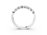 White gold Channel Set Round Diamond Anniversary Band with Vertical Prongs_15