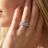 White gold Channel Set Round Diamond Anniversary Band with Vertical Prongs_31