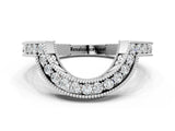 White gold Channel Set Round Diamond Chevron Band_12