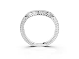 White gold Channel Set Round Diamond Chevron Band_15