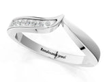 White gold Channel Set Round Diamond Contour Band_3