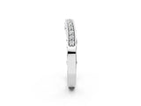White gold Channel Set Round Diamond Contoured Band_14