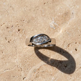 White gold Channel Set Round Diamond Crossover Band_27
