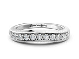White gold Channel Set Round Diamond Curved Band_12
