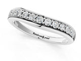 White gold Channel Set Round Diamond Curved Band_13
