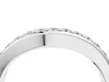 White gold Channel Set Round Diamond Curved Band_16