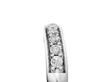 White gold Channel Set Round Diamond Curved Band_17